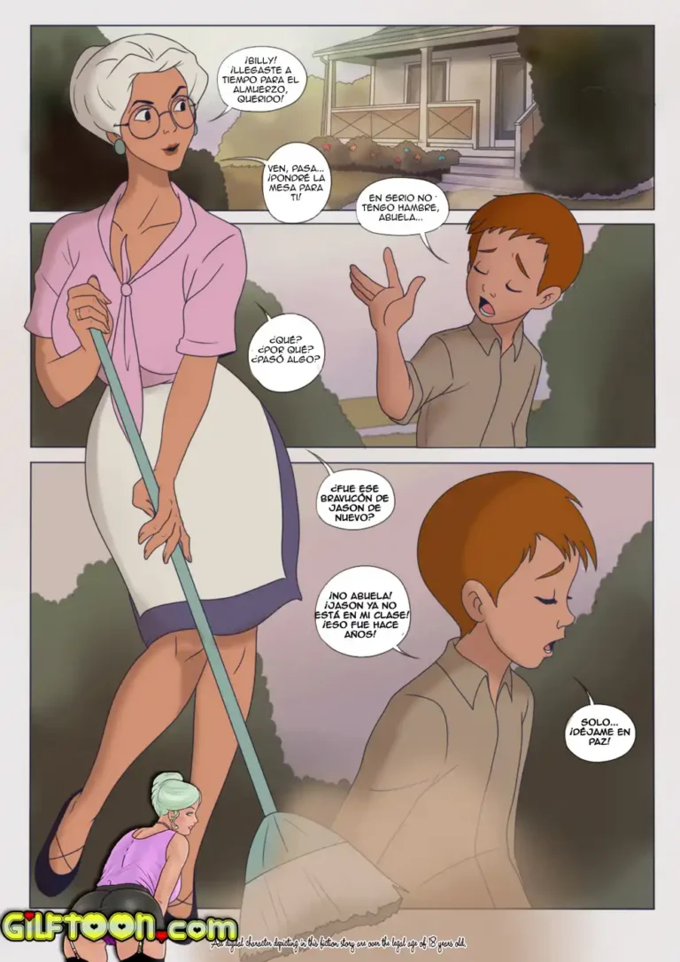 Cómic porno nieto y abuela